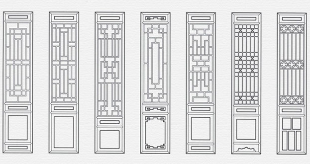 丹棱常用中式仿古花窗图案隔断设计图